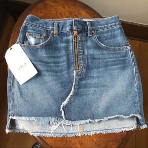 Rag & Bone/JEAN O Ring Denim Skirt Size 24 NWT